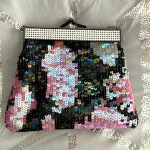 Sequin evening purse